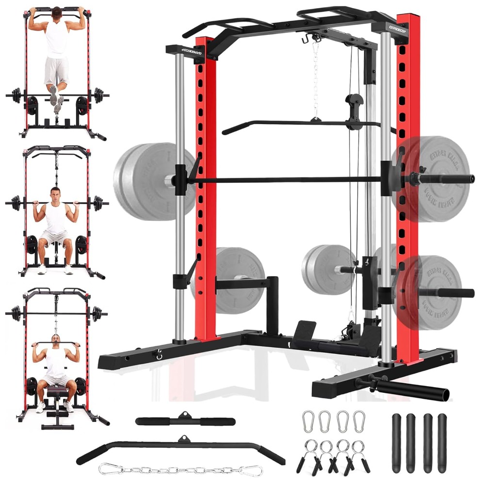 Home Gym Lat Pulldown - All-in-One Smith Machine Power Rack mit