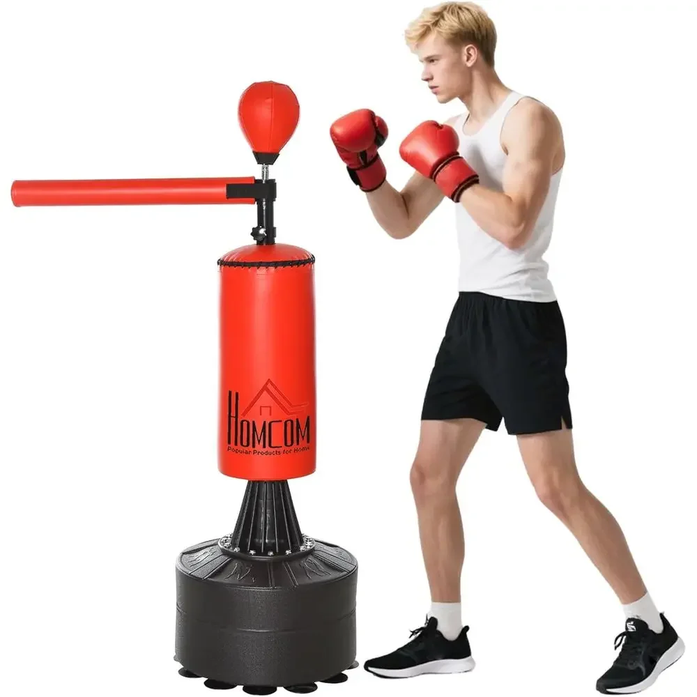 Speed Bag Boxing - Höhenverstellbarer Boxsack mit Speedball, Drehstange und