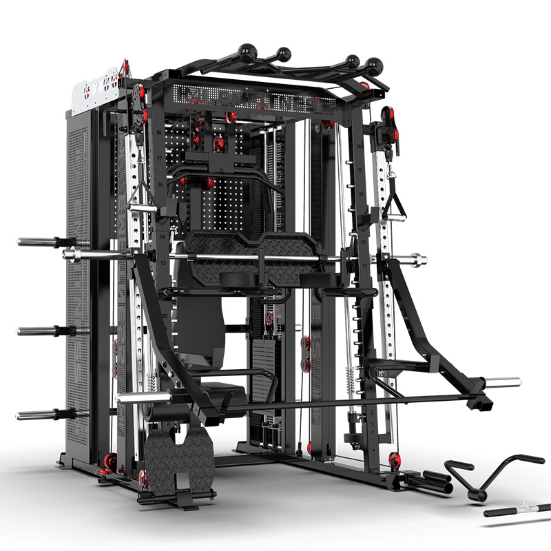 Home Gym Unit - Fitnessgeräte Multifunktionaler Stahl Smith Fitness Trainer