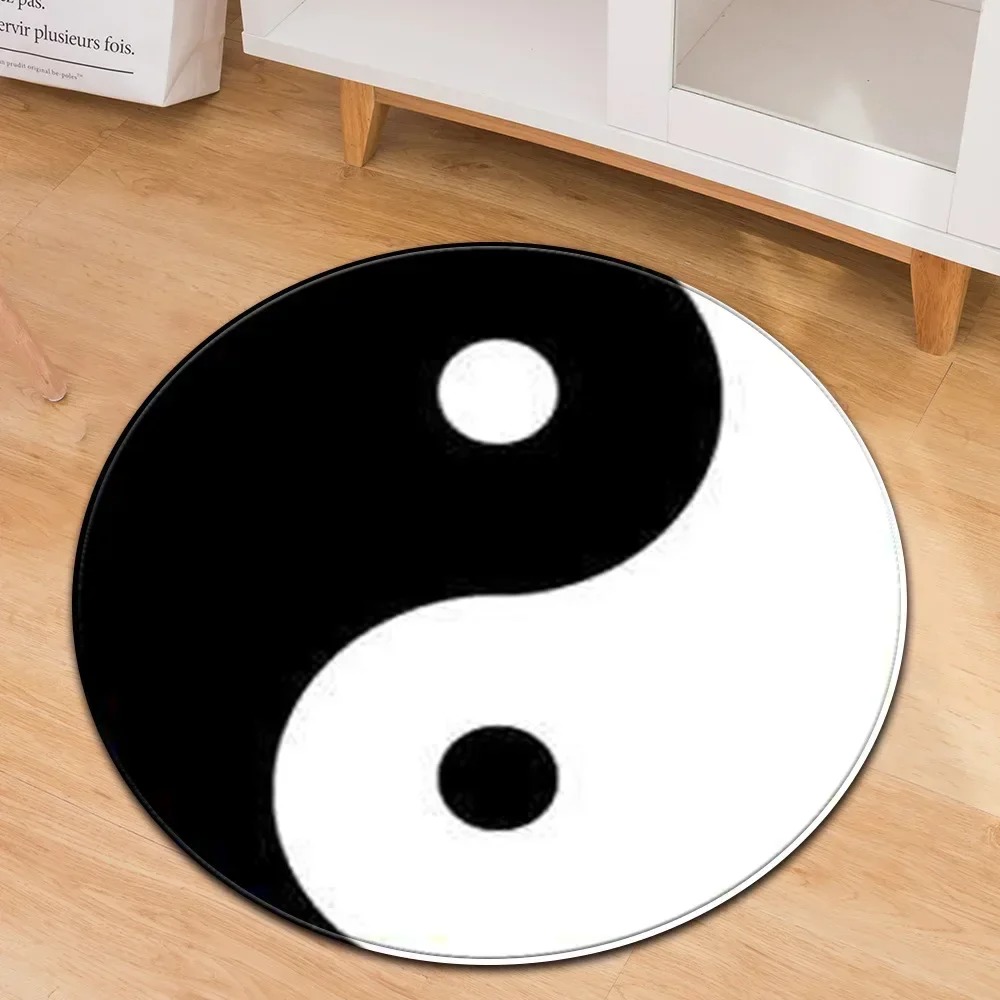 Home Gym Tunturi - Yin Yang Taiji Runder Teppich Blume