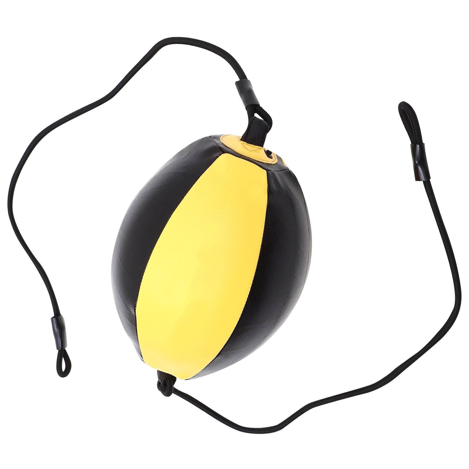 Speed Bag Boxing - Doppelendiger Boxball, Schwarz-Gelb, Tragbarer Trainingsball für
