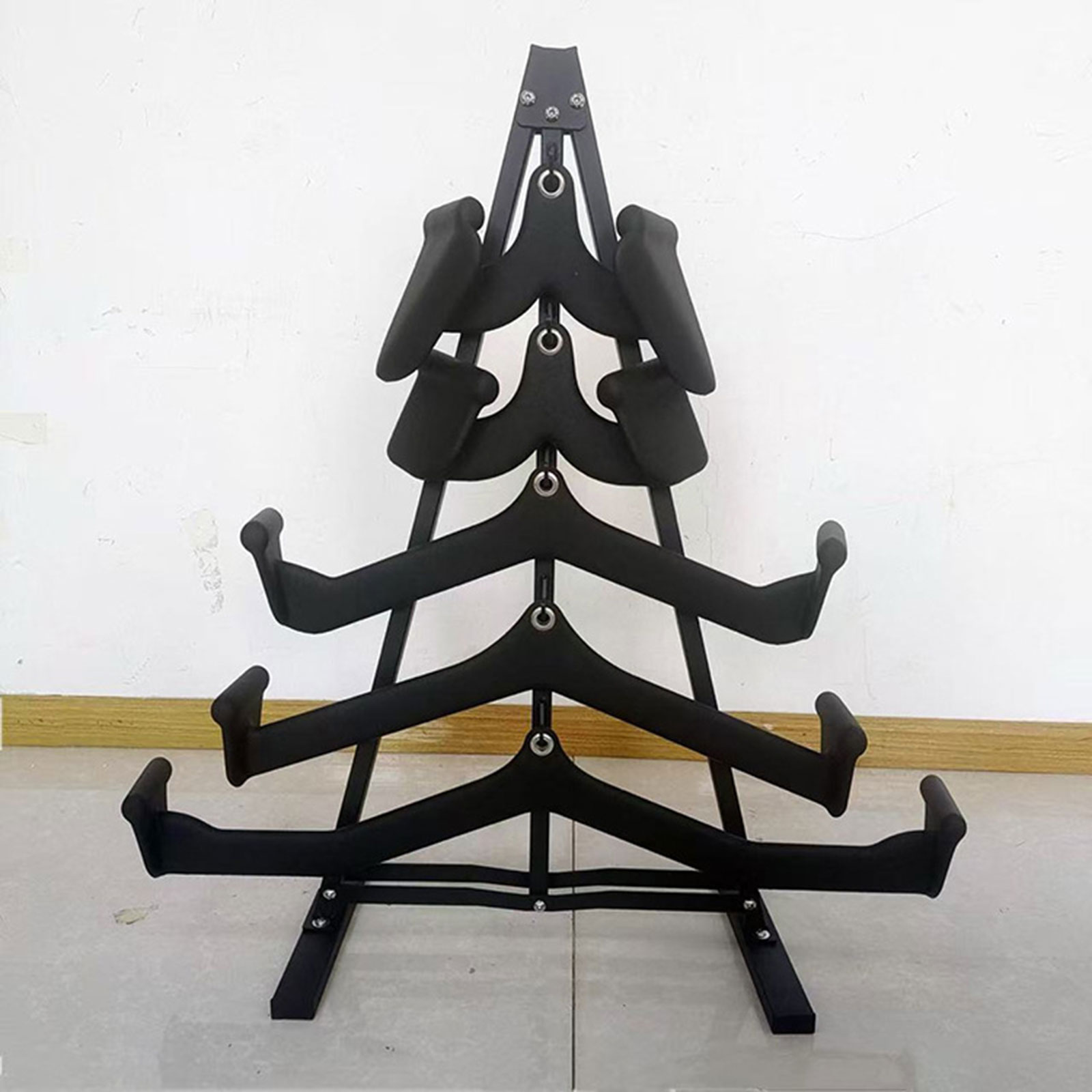 Home Gym On Wall - Lat-Pull-Down-Stangen-Organizer mit Haken, Heimfitness-Aufbewahrungsregal, 8 Haken