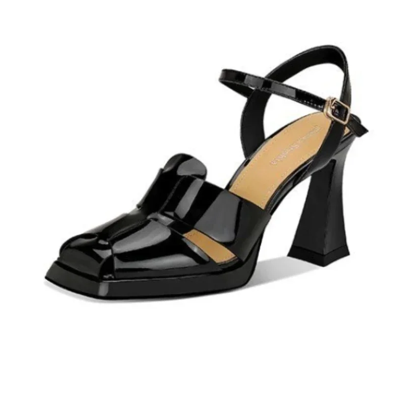Ankle Strap Attachment - Frauen High Heel Sandalen Mode Patent