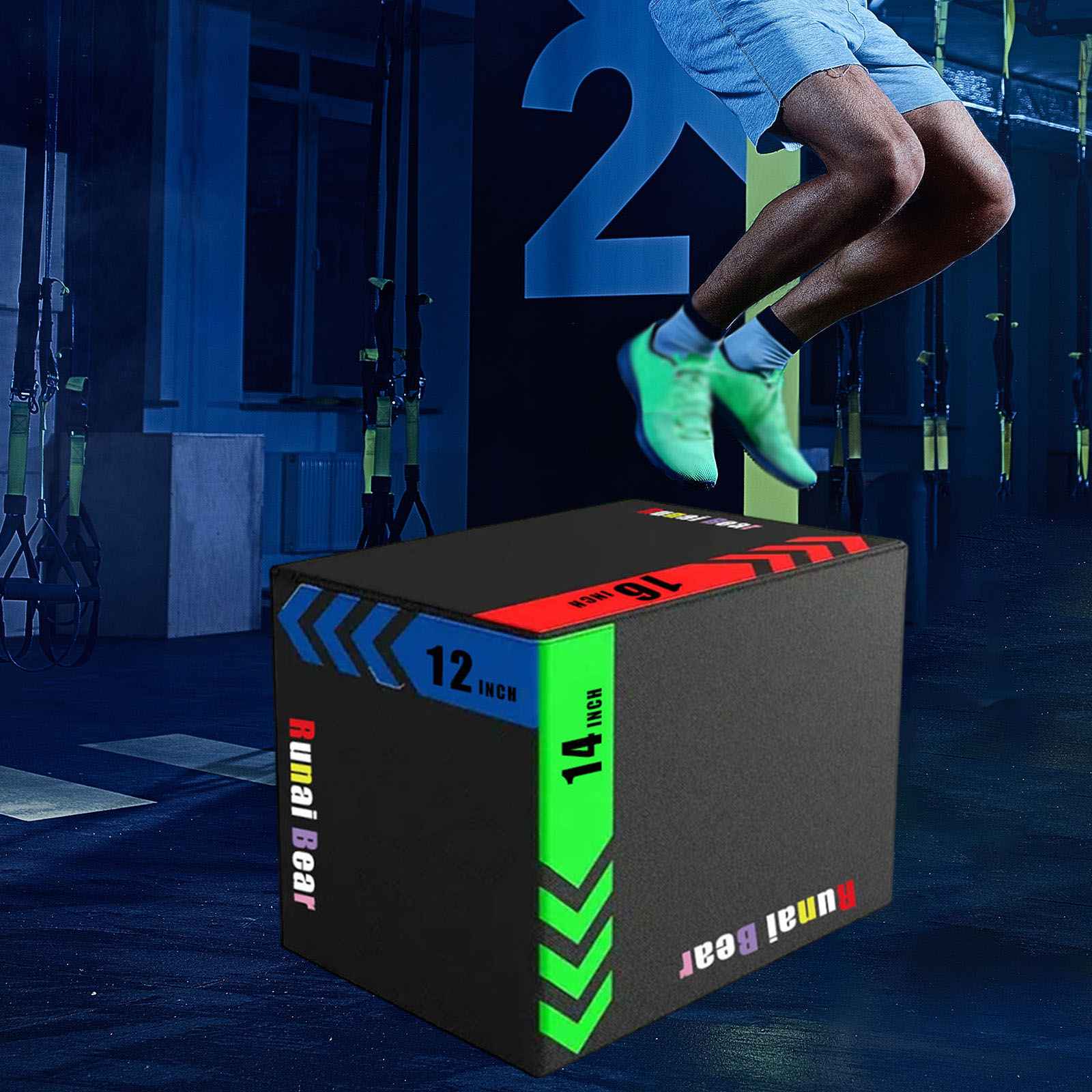 Home Gym Jump Box - Plyo Jumping Übungsbox, Tragbare Step-Up-Box, Fitness-Trainingsgerät