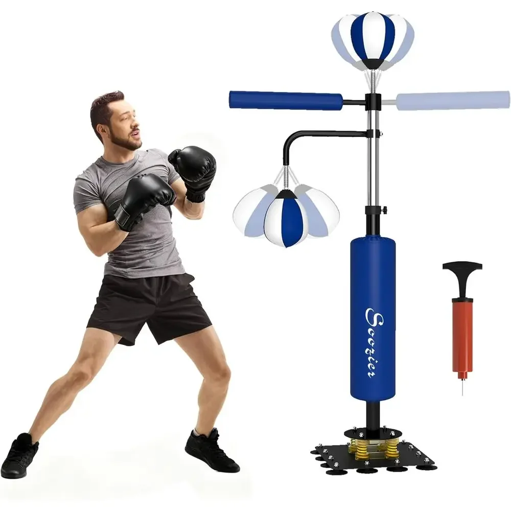 Speed Bag Boxing - Höhenverstellbarer Boxsack-Ständer mit Speed Bag und