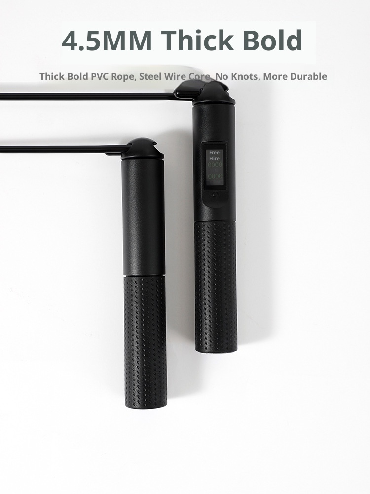 Jump Rope Bearing - EE Hochwertiges ABS-Material Doppellager-Stahldraht Leichtgewichtiges Aluminium-Langgriff-Springseil