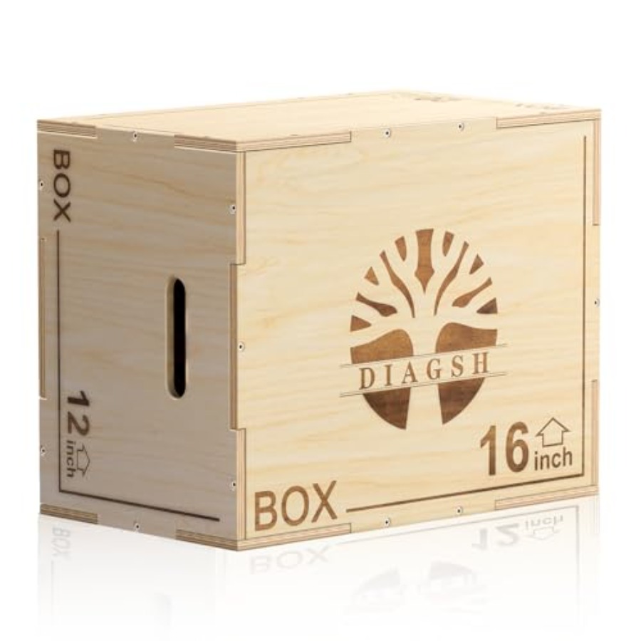 Home Gym Jump Box - Plyo-Box - 3-in-1 Sprungplattform aus Holz