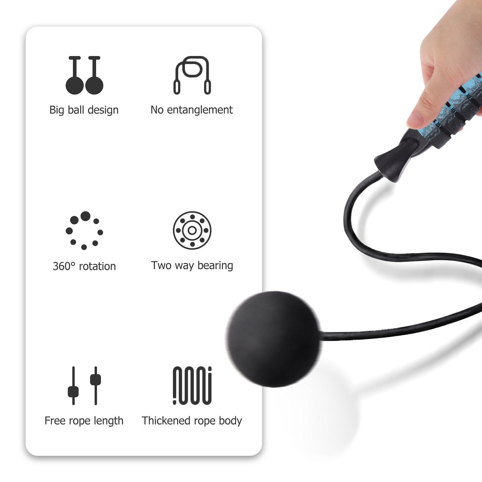1 Paar kabellose Springseile m – Jump Rope Bearing Bewertung und Preis