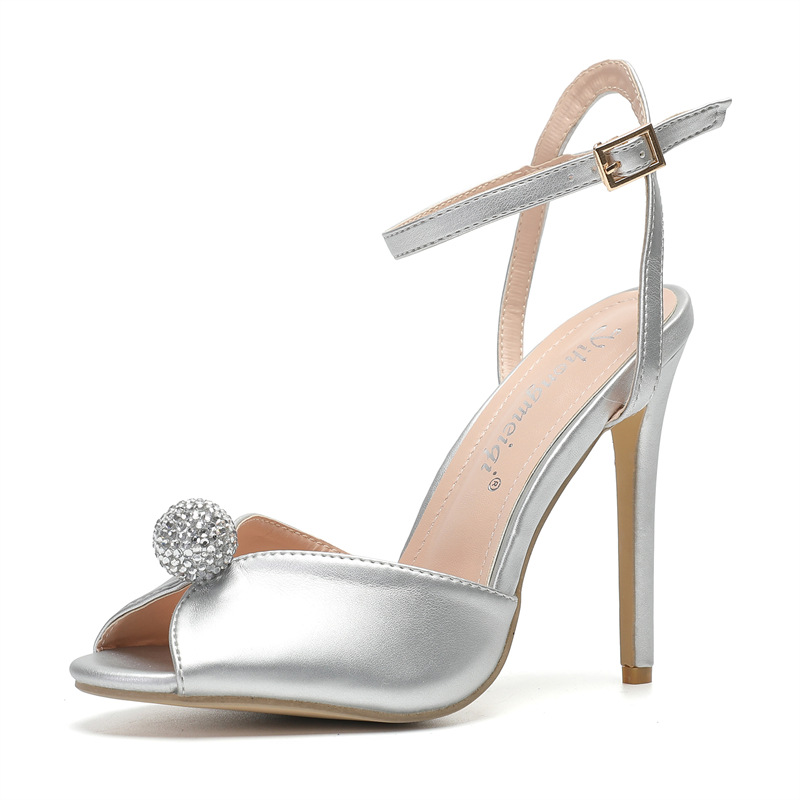 Neue Luxus-Perlen-Strass-Peept – Ankle Strap Attachment Bewertung und Preis