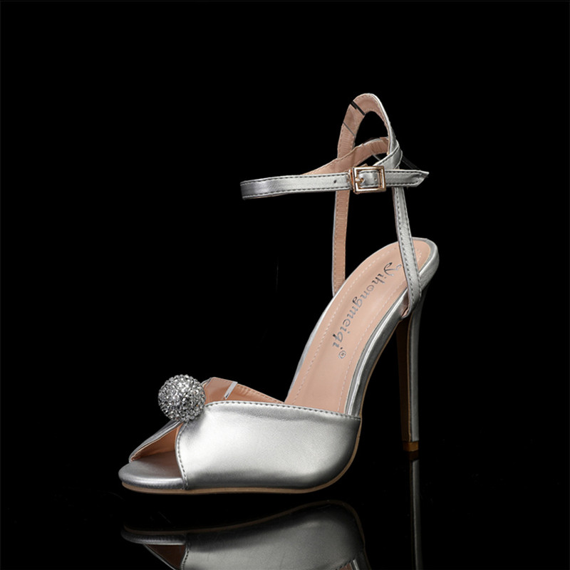 Neue Luxus-Perlen-Strass-Peept – Ankle Strap Attachment Bewertung und Preis