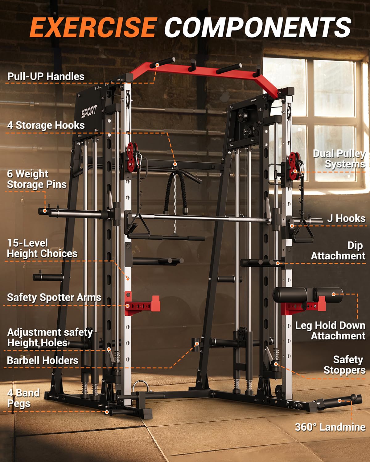 All-in-One Smith Machine Home  – Home Gym Lat Pulldown Bewertung und Preis