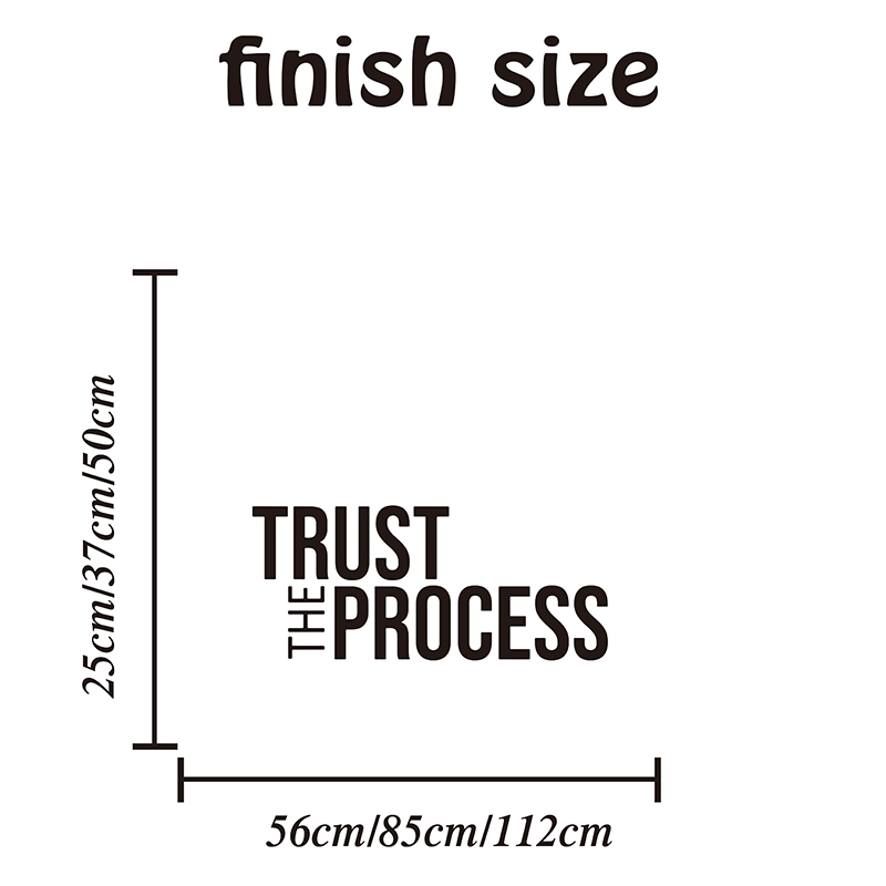 „Trust The Process“-Wandaufkle – Home Gym On Wall Bewertung und Preis