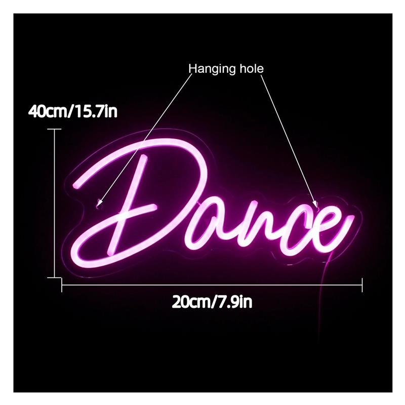 Tanz-Neonschild, rosa Licht, T – Home Gym Wallpaper Bewertung und Preis