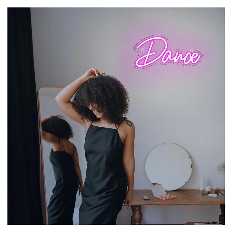 Tanz-Neonschild, rosa Licht, T – Home Gym Wallpaper Bewertung und Preis
