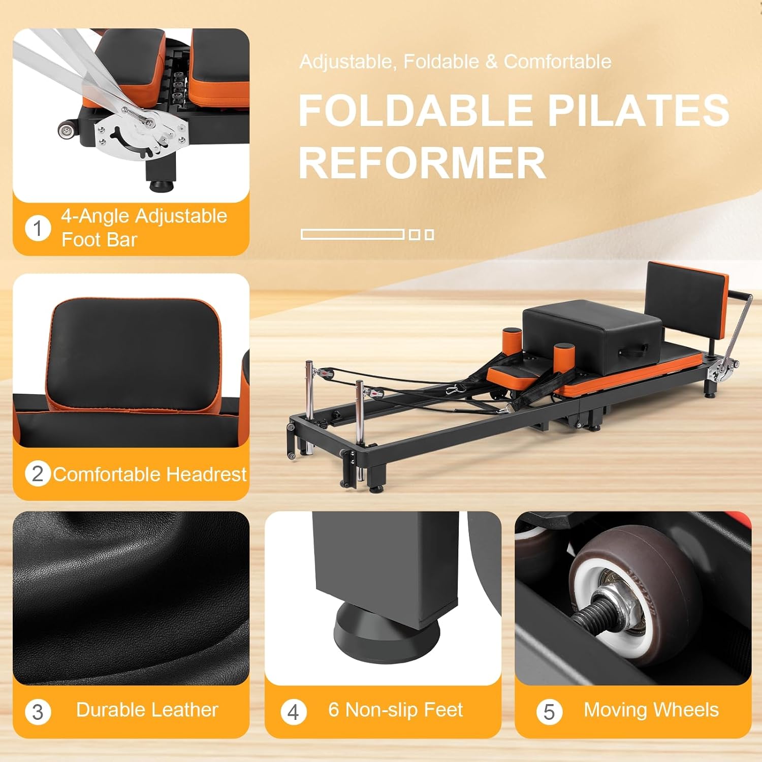 Pilates Reformer, Faltbare Pil – Home Gym Jump Box Bewertung und Preis