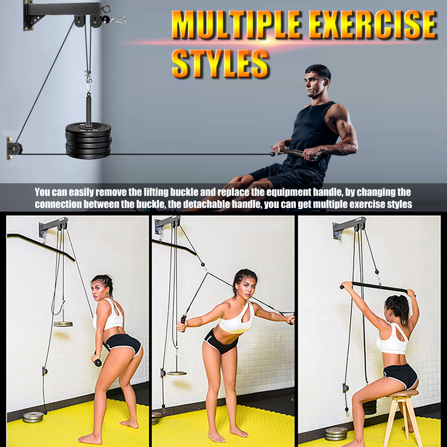 Fitness-Riemenscheibensystem z – Home Gym Cable Pulley System Bewertung und Preis