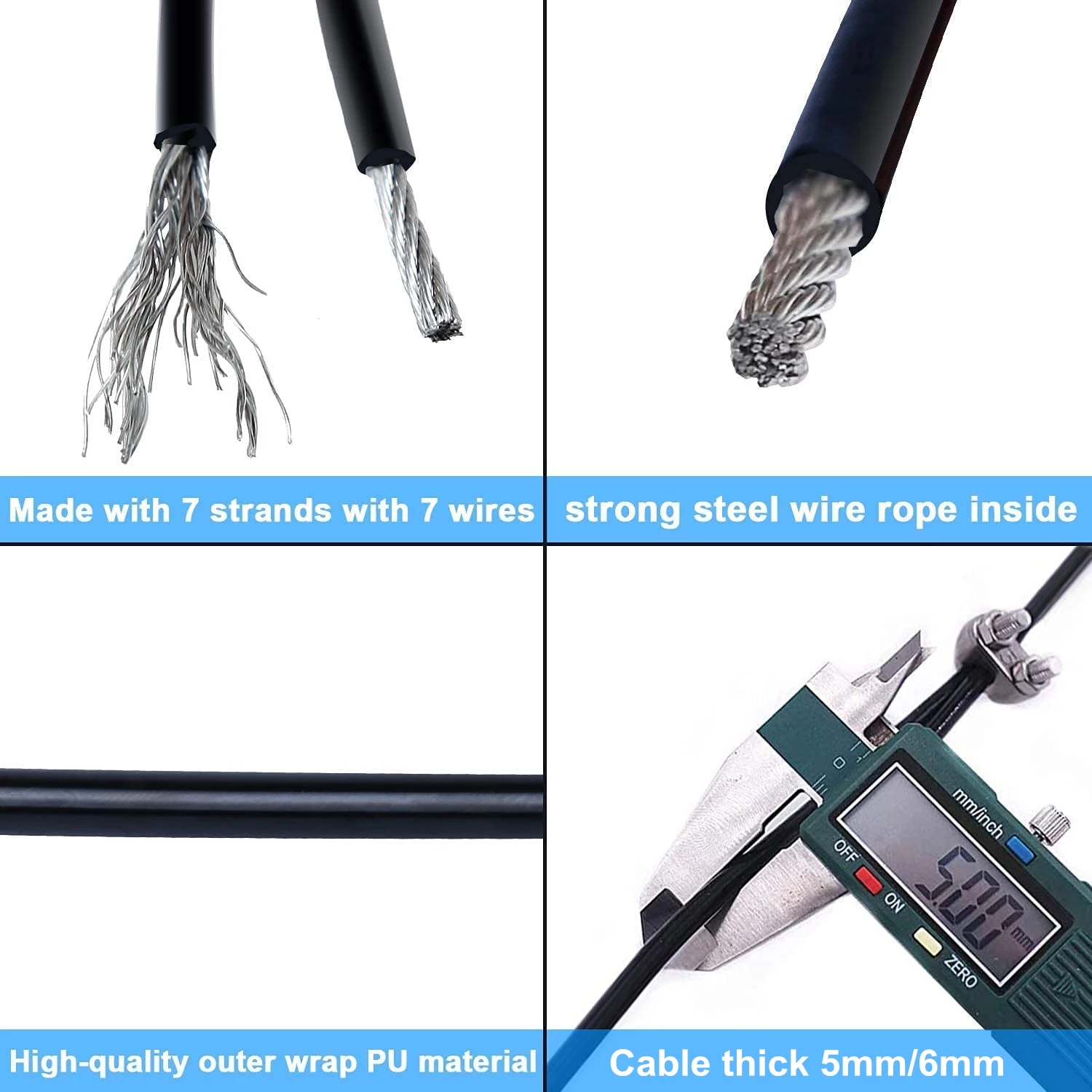 100 Meter 4/5/6 mm dickes Gewi – Home Gym Cable Pulley System Bewertung und Preis