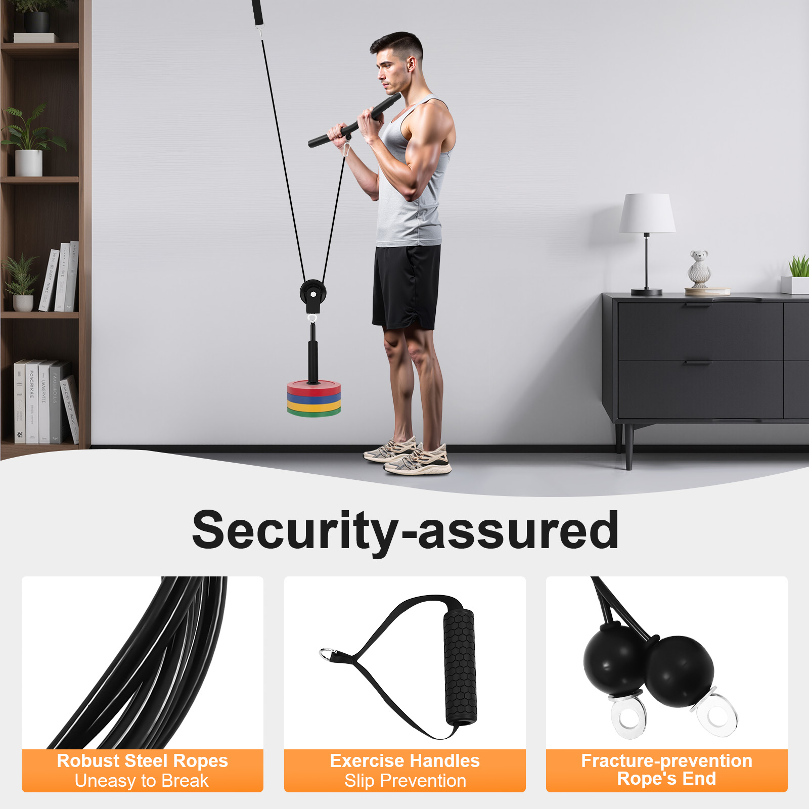 120kg Kabelzug-Fitnesssystem,  – Home Gym Cable Pulley System Bewertung und Preis