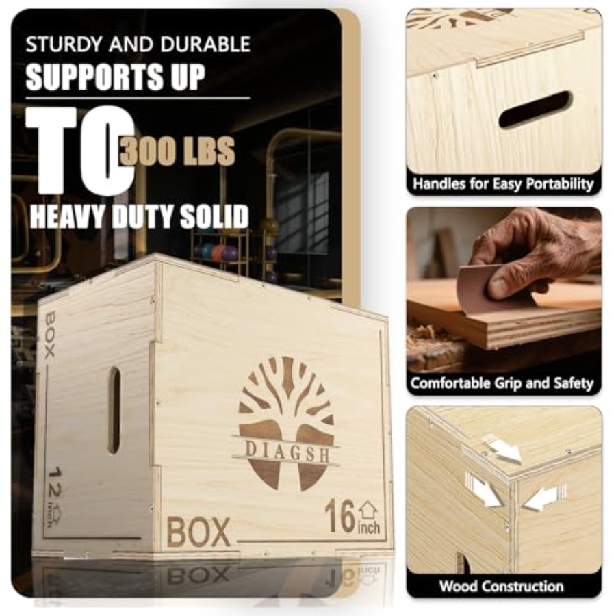 Plyo-Box - 3-in-1 Sprungplattf – Home Gym Jump Box Bewertung und Preis